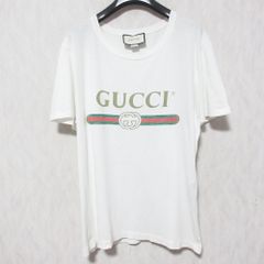 GUCCI グッチ ロゴプリント Tシャツ シェリーライン ホワイト - メルカリ