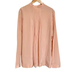 美品 ESCADA エスカーダ バンドカラー ロングスリーブ シルクシャツ 36 ピンク レディース 古着 中古 USEDのサムネイル