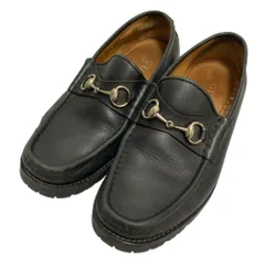 GUCCI グッチ ホースビット ローファー シューズ サイズ41 約26cm ブラック メンズ 古着 中古 USED