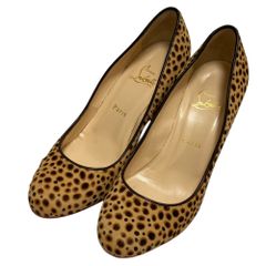 Christian Louboutin ルブタン レオパード ハラコ パンプス - メルカリ