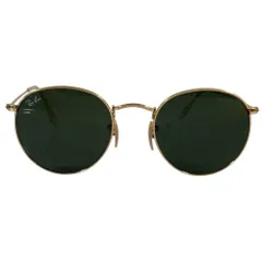 美品 Ray-Ban レイバン ラウンドメタル サングラス RB3447 ゴールドカラーフレーム メンズ レディース 古着 中古 USED