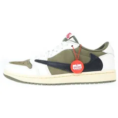 NIKE (ナイキ) ×TRAVIS SCOTT AIR JORDAN 1 LOW OG SP REVERSE OLIVE トラヴィススコット エアジョーダン1 リバースオリーブ ローカットスニーカー US10/28.0cm DM7866-200