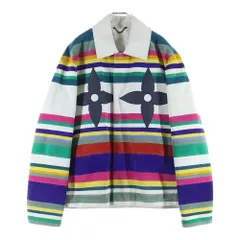 LOUIS VUITTON ルイヴィトン 21SS NUBUCK LEATHER INTARSIA ADMIRAL JACKET ヴァージル・アブロー期 ヌバック レザー インターシャ アドミラルジャケット レザージャケット LOUIS VUITTON (ルイヴィトン) 21SS NUBUCK LEATHER INTARSIA ADMIRAL