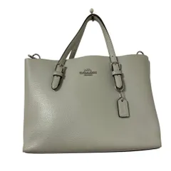 良品 COACH コーチ レザー 2WAY ショルダーバッグ CF333 ライトグレー レディース 古着 中古 USED