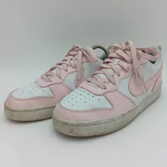 NIKE ナイキ COURT BOROUGH LOW RECRAFT コート ボロー ロー リクラフト DV5456-105 スニーカー キッズ 24.5cm 白/ピンク ホワイト/ピンク C-9-1
