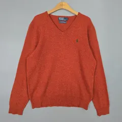 メンズ ポロ ラルフローレン Polo ラムウール Vネック ニット L