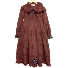 【試着のみ】ピンクハウス ネイビー系チェック フード付きワンピース/2020年 試着のみ】ピンクハウス ネイビー系チェック フード付きワンピース