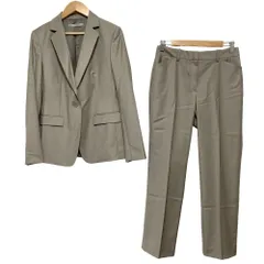 美品 24AW Theory luxe セオリーリュクス EXCUTIVE BERGMAN 4 LULI テーラードジャケット パンツ セットアップ サイズ38 グレージュ レディース 古着 中古 USED
