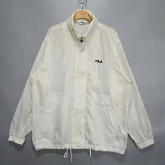 FILA フィラ ロゴ ウィンドブレーカー ジャケット 白 100