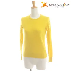 ■ TAKASHIMAYA 高島屋 タカシマヤ セーター 長袖 トップス ニット カシミヤ100% 無地 レディース S イエロー 美品のサムネイル