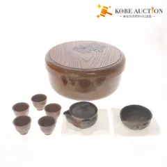 ■ 備前焼 在銘 茶器揃え 湯冷まし 宝瓶 等 8点セット まとめ売り 茶器 酒器 骨董品