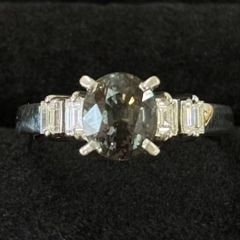 天然ブラジル産アレキサンドライト リング 0.65ct / Dia 1.07ct - メルカリ