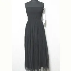 未使用 24SS Diagram ダイアグラム グレースコンチネンタル プリーツコンビベアワンピース 0324131147 36 ブラック レディース 古着 中古 USED