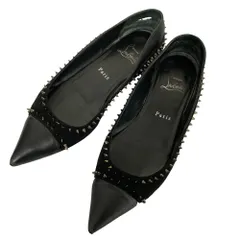 良品 Christian Louboutin クリスチャンルブタン デュベット ポインテッドトゥ スタッズパンプス サイズ36.5 23.5cm相当 ブラック  レディース 古着 中古 USED