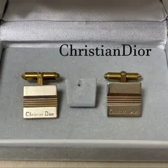 クリスチャンディオール　ChristianDior　カフリンクス　カフス　ゴールドトーン   1.5cmW