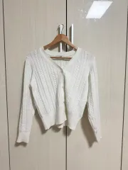 ケーブル編み バギーニットカーディガン