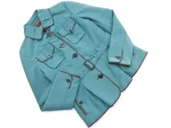 PAUL STUART ポールスチュアート ベルト付き ジャケット size8/グリーン ■◇ レディース