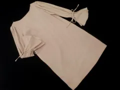 BEAUTY & YOUTH ビューティ&ユース ユナイテッドアローズ リボン キャンディスリーブ Iライン ワンピース sizeS/ベージュ ■◇ レディース