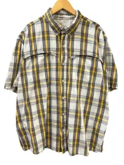 Carhartt (カーハート) RELAXED FIT 半袖ワークシャツ チェック柄 古着 XL イエロー系 メンズ/027