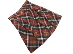 MACKINTOSH PHILOSOPHY マッキントッシュフィロソフィー ウール混 チェック タック スカート size38/赤ｘカーキ  ◇■ レディース