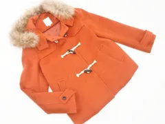 KUMIKYOKU 組曲 ウール100% ファー ダッフル コート size3/オレンジ ◇■ レディース