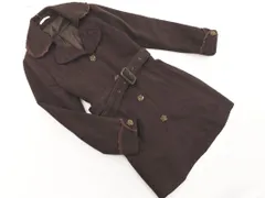 axes femme アクシーズファム レース ウエストベルト付 バラ ボタン コート sizeM/ブラウン ◇■ レディース