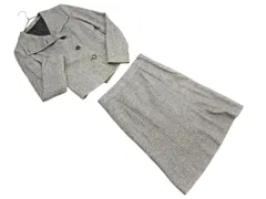 UNTITLED アンタイトル シルク混 セットアップ ジャケット スカート スーツ size2/グレー ◇■ レディース