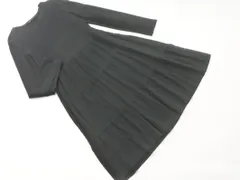 ZARA ザラ 素材切替 ティアード ワンピース sizeM/チャコール ■◇ レディース