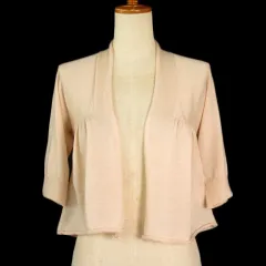 スピック&スパン Spick&Span カーディガン トッパー ニット 七分袖 ウール オレンジ