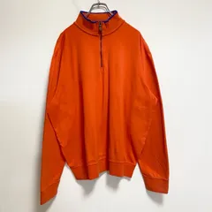 RALPH LAUREN ラルフローレン　ポロ ゴルフ　オレンジ　長袖ハーフジップスウェット　ハイネック　Mサイズ　古着