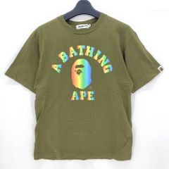 90s 日本製 A BATHING APE エイプ 半袖Tシャツ オリーブ L - メルカリ
