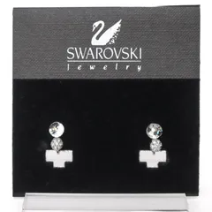 スワロフスキー イヤリング イヤーアクセサリー イヤカフ ビジュー シルバーカラー メタル Swarovskiのサムネイル