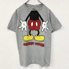 Disney ディズニー　半袖プリントTシャツ　キャラクター　クルーネック　灰色　グレー　Sサイズ　古着