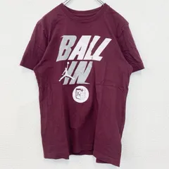 NIKE　ナイキ　半袖プリントTシャツ　クルーネック　ジョーダン　BALL　IN　ワインレッド　赤　Sサイズ　古着
