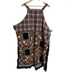 美品 PINK HOUSE ピンクハウス パッチワーク チェック フラワープリント ワンピース マルチカラー レディース 古着 中古 USED