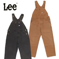 リー【Lee】LM7254-DUCK【ダック素材】DUNGAREESオーバーオールパンツ/デニム サロペット オールインワン ユニセックス ヴィンテージ ブラウン チャコール