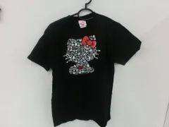 【TAKA74-62】△ハローキティ 半袖Tシャツ ブラック Lサイズ サンリオ