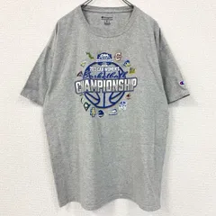 champion チャンピオン　半袖プリントTシャツ　グレー　バスケ　クルーネック　レトロデザイン　XLサイズ　古着