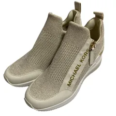 新品同様 MICHAEL MICHAEL KORS マイケルマイケルコース WILLIS ウェッジ スニーカー サイズ7M 24cm相当 ライトベージュ レディース 古着 中古 USEDのサムネイル