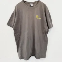 GILDAN ギルダン　半袖プリントTシャツ　クルーネック　レトロデザイン　ブラウン　バックプリント　XLサイズ　古着