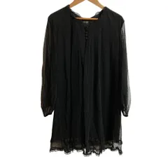 新品同様 INGEBORG インゲボルグ ドットチュールリボンタイチュニック A2231FBY016 サイズ4 ブラック レディース 古着 中古 USED