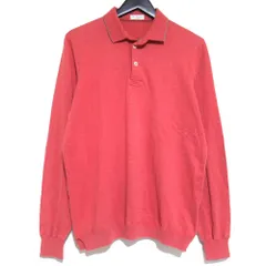 良品 BRUNELLO CUCINELLI ブルネロクチネリ 長袖 ニット ポロシャツ サイズ50 コーラルピンク系 メンズ 古着 中古 USEDのサムネイル