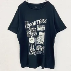 半袖プリントTシャツ　カメラ　CAMERA　レトロデザイン　クルーネック　黒　ブラック　XLサイズ　古着