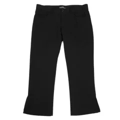 トリココムデギャルソンtricot COMME des GARCONS ウールギャバ裾スリットクロップドパンツ 黒Mのサムネイル