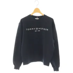 トミーヒルフィガー TOMMY HILFIGER 24AW ロゴプリントスウェットプルオーバー トレーナー XS 紺 ネイビー /SS ■OS