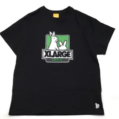 良品 XLARGE FR2 エクストララージ コラボ Tシャツ Lサイズ ブラック コットン ラビット ロゴ刺繍 ブランド a12009のサムネイル