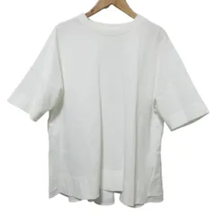 美品 25SS yori ヨリ Solid Back Flare Tee ソリッドバックフレアTシャツ カットソー YR11-25102K F ホワイト レディース 古着 中古 USED