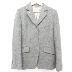 PS Paul Smith ピーエス ポールスミス ハリスツイード テーラードジャケット サイズ38 グレー  レディース 古着 中古 USED