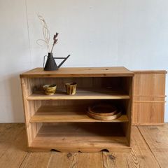 アンティーク 古家具 木製 本棚 食器棚 収納棚 シェルフ 無垢材 Y817