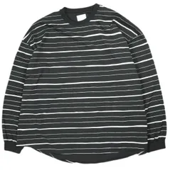 Stripes For Creative ストライプフォークリエイティブ S.F.C 25AW 日本製 SUPER BIG MIX STRIPE LS NYLON TEE スーパービッグミックスストライプロングスリーブナイロンTシャツ L BLACK ボーダーのサムネイル